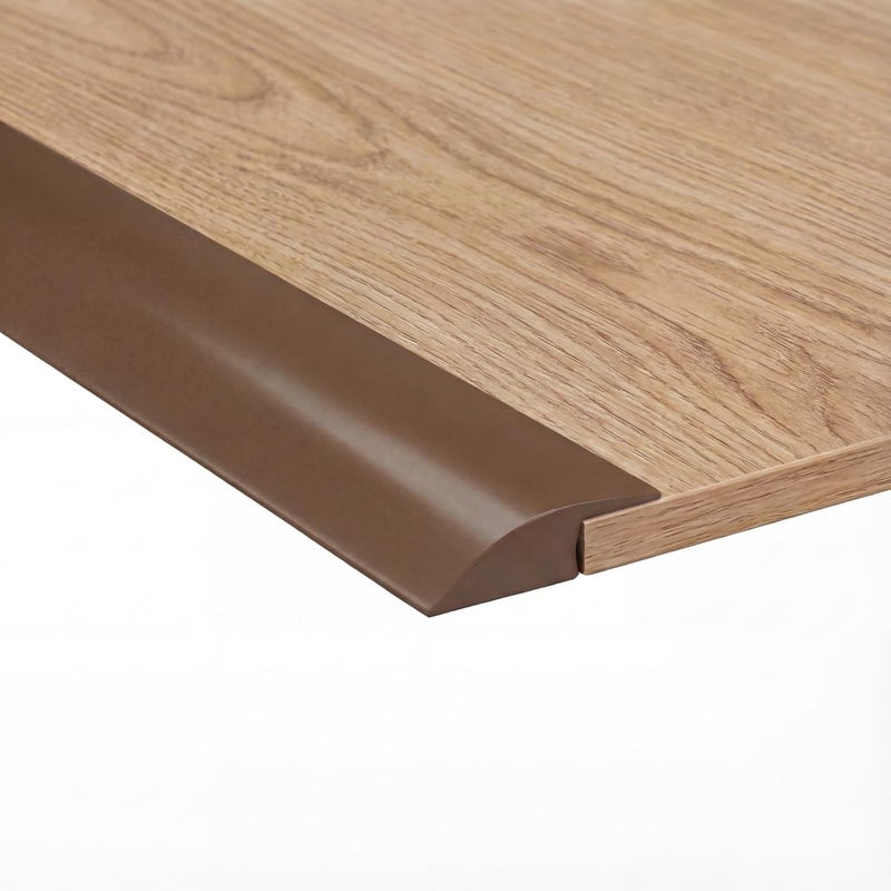 Joyfolk 3.3ft Carpet Floor Transition Strips, Self-Adhesive Carpet to Tile Transition Edge Triings for Doors/Wood Floors, Coverage Height up to 5mm(Dark Brown) - Image 1